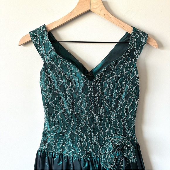 Vtg Flirtations by Alfred Angelo Sz 5/6 80s Party Dress  Homecoming Prom Formal - Picture 2 of 16